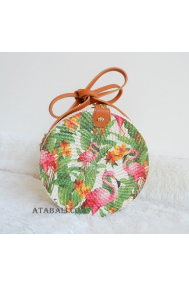 handmade decoration sling bags circle rattan bali